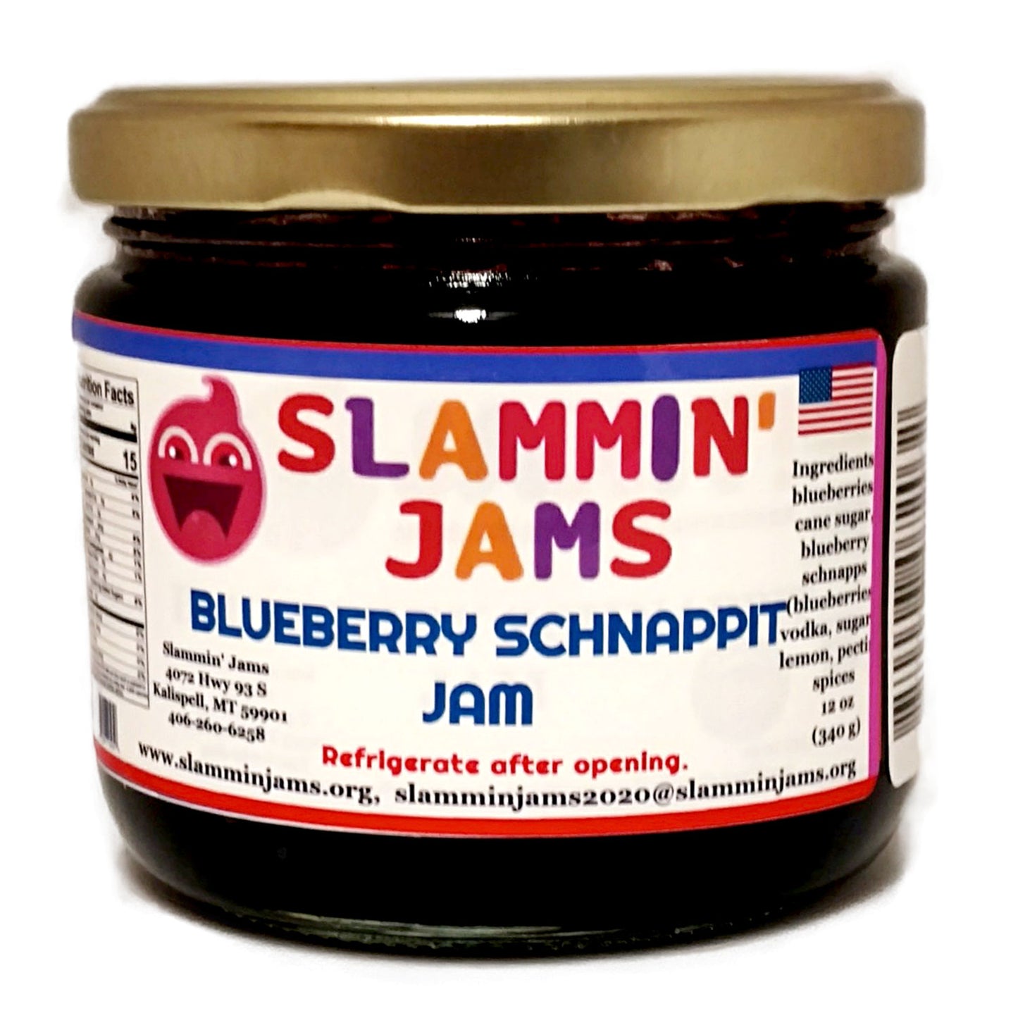 Slammin' Jams Blueberry Schnappit Jam - 12 oz