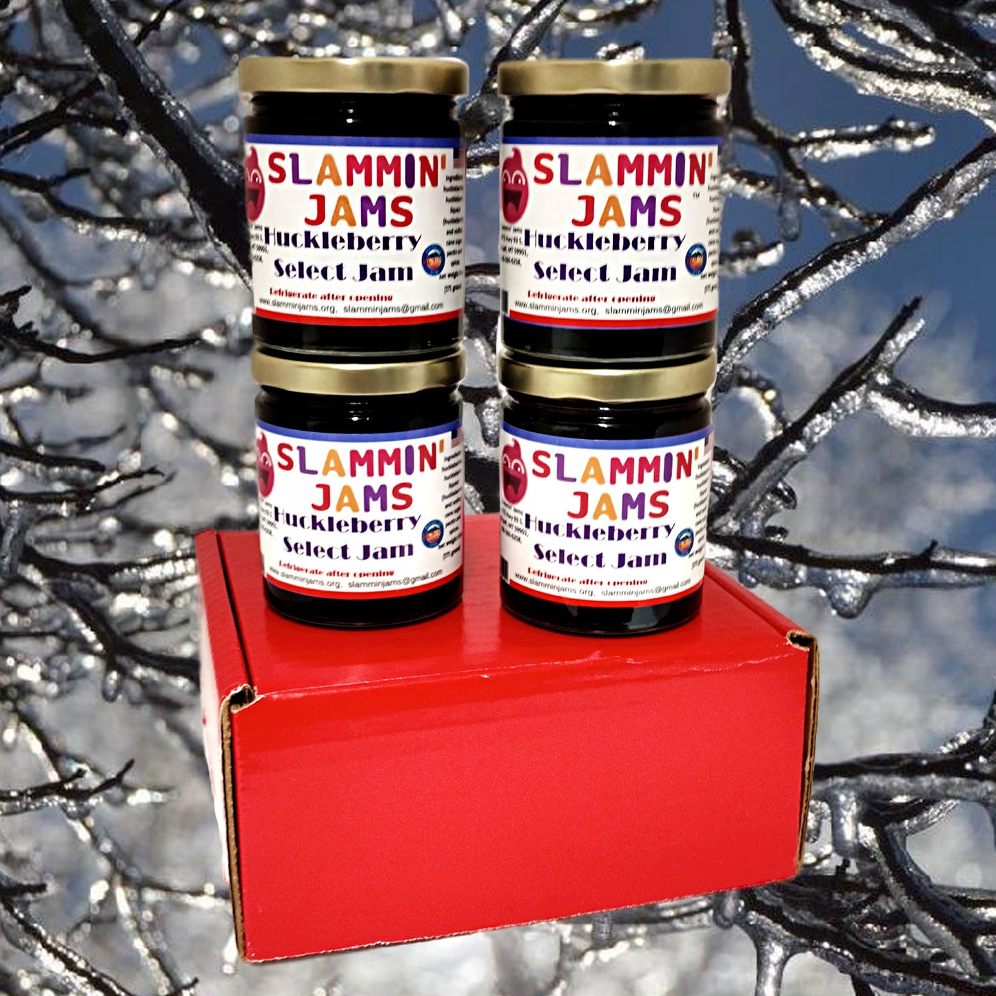 Gift Box of 4 Huckleberry Select Slammin' Jams